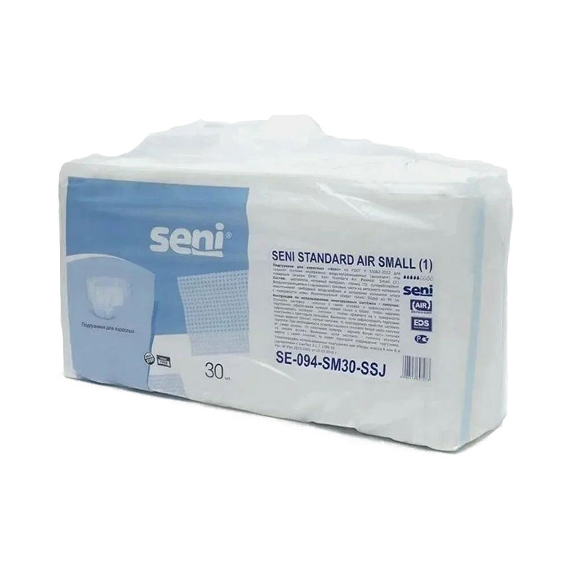 Подгузники для взрослых Seni Standard дышащие Small средняя степень недержания 30 шт.