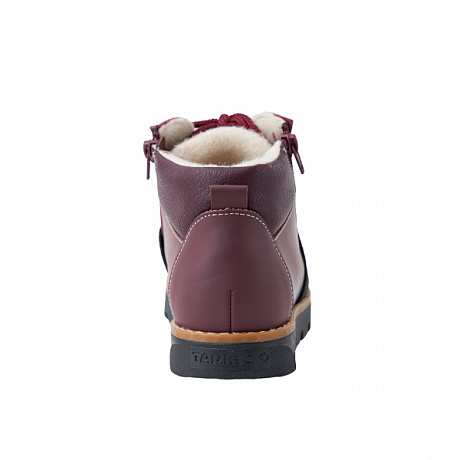 Ботинки Тапибу с шерстью для девочек FT-23008.17-OL06O.01 москва/бордовые. Изображение 6 из 6