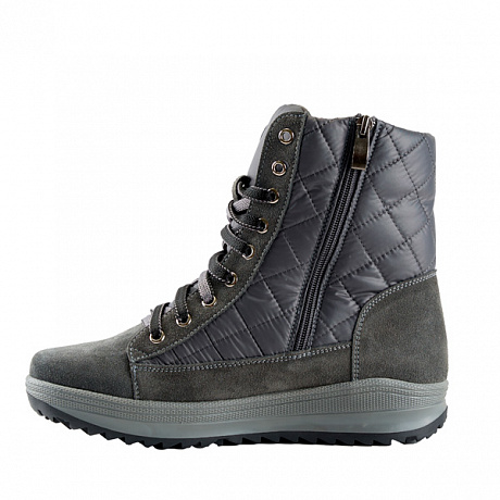 Полусапоги Dr. Spektor с шерстью женские Ш0418-В/ПЛ серый глянец. Изображение 3 из 4