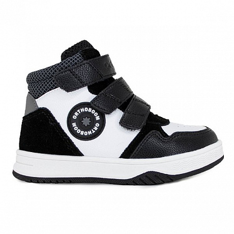 Ботинки ортопедические Ортобум утепленнные для мальчиков 80123-01 черно-белая симфония. Изображение 6 из 6